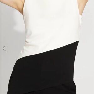 NWT WHBM Chic Black and White Sleeveless Top! Size medium